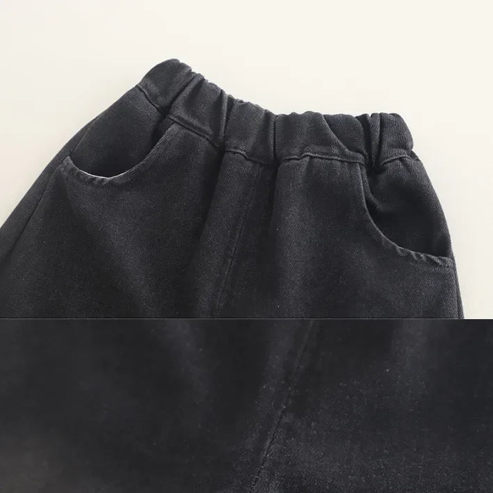 Pamuklu Baskılı Tişörtlü Kot Gömlekli 3 Parça Erkek Çocuk Takım - MAKKA