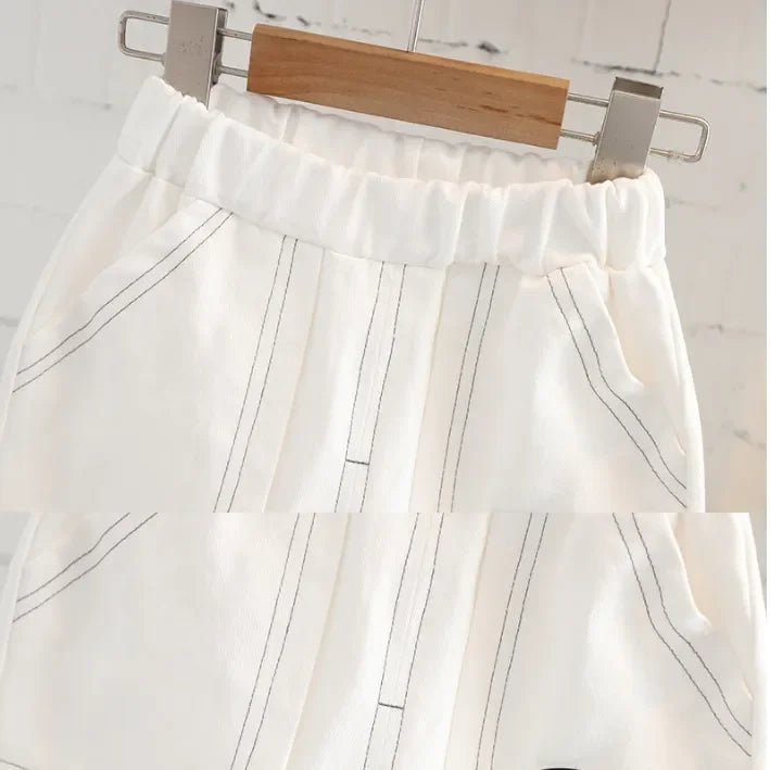 Pamuklu Çizgili 3 Parça Dinozor Çantalı Çocuk Takımı 1 - 5 Yaş - MAKKA