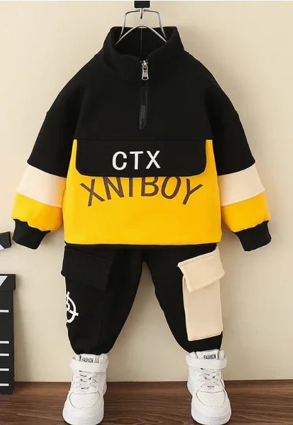 Pamuklu İki Parça Erkek Çocuk Takımı Uzun Kollu 2 - 6 Yaş - MAKKA