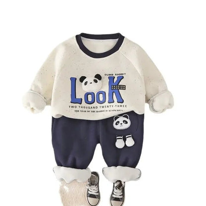 Panda Nakışlı 2'li Çocuk Eşofman Takımı 1 - 5 Yaş - MAKKA