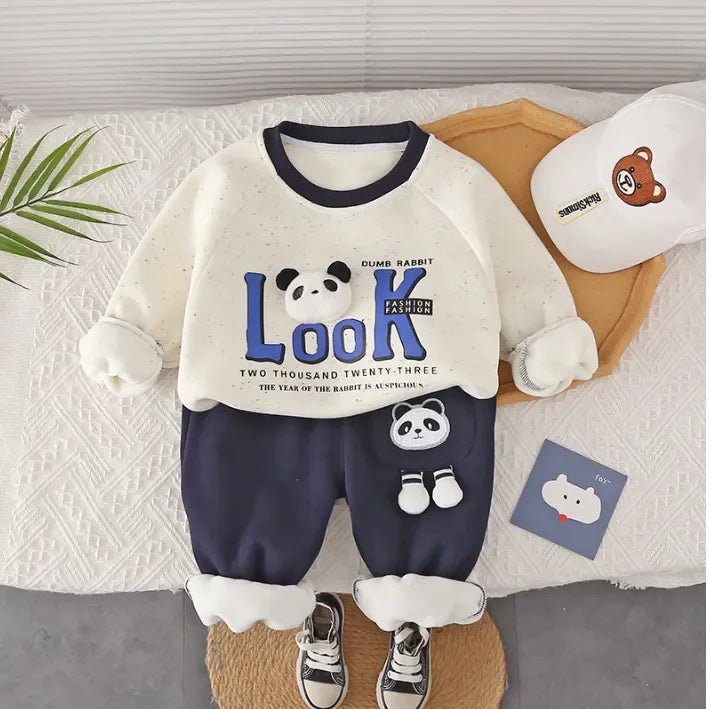 Panda Nakışlı 2'li Çocuk Eşofman Takımı 1 - 5 Yaş - MAKKA