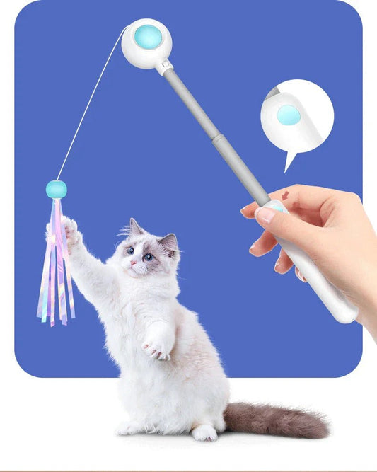 Paw Star Geri Çekilebilir Esnek Kedi Değnek Oyuncağı - MAKKA