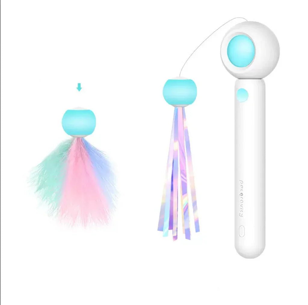 Paw Star Geri Çekilebilir Esnek Kedi Değnek Oyuncağı - MAKKA