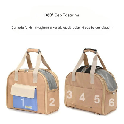 Paw Star Şık Tasarım Evcil Hayvan Taşıma Çantası - MAKKA