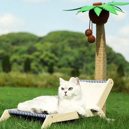 Paw Star Tropikal Kedi Şezlongu - MAKKA