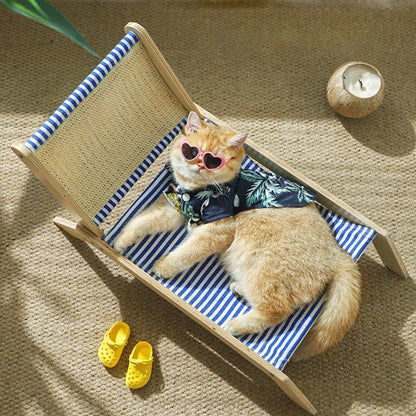 Paw Star Tropikal Kedi Şezlongu - MAKKA