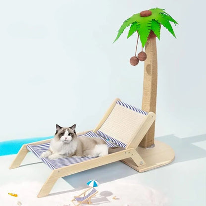 Paw Star Tropikal Kedi Şezlongu - MAKKA