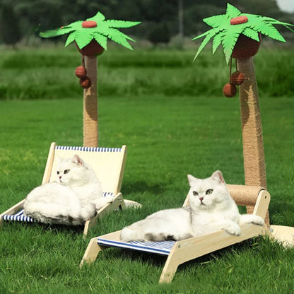 Paw Star Tropikal Kedi Şezlongu - MAKKA