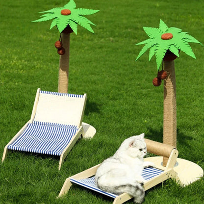Paw Star Tropikal Kedi Şezlongu - MAKKA
