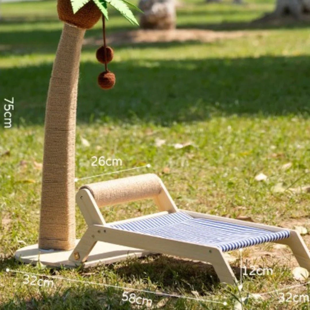 Paw Star Tropikal Kedi Şezlongu - MAKKA