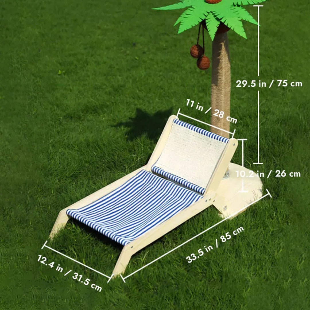 Paw Star Tropikal Kedi Şezlongu - MAKKA