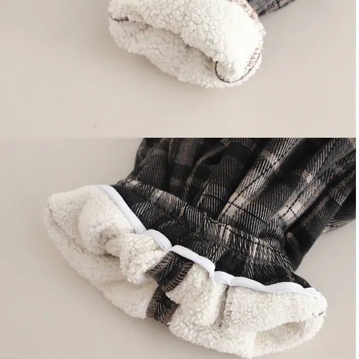 Peluş Atkılı 3 Parça Tavşan Cepli Kız Çocuk Takımı - MAKKA