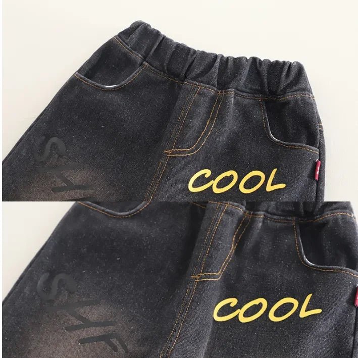 Peluş Ayıcıklı Erkek Çocuk 2'li Takım Sweatshirt ve Jean Pantolon - MAKKA