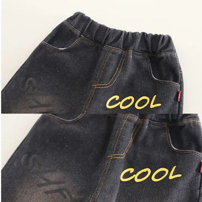 Peluş Ayıcıklı Erkek Çocuk 2'li Takım Sweatshirt ve Jean Pantolon - MAKKA