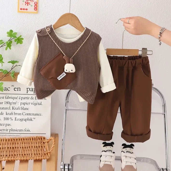 Peluş Çantalı 3'lü Takımı Sıcak Rahat 1 - 5 Yaş - MAKKA