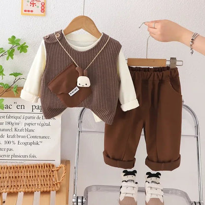 Peluş Çantalı 3'lü Takımı Sıcak Rahat 1 - 5 Yaş - MAKKA