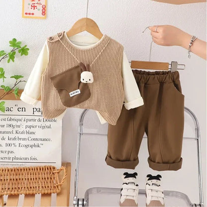 Peluş Çantalı 3'lü Takımı Sıcak Rahat 1 - 5 Yaş - MAKKA