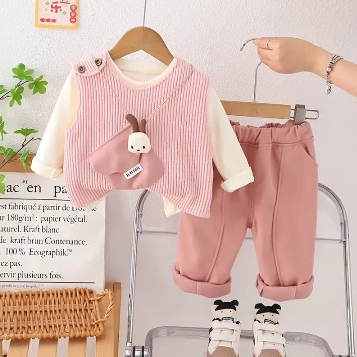 Peluş Çantalı 3'lü Takımı Sıcak Rahat 1 - 5 Yaş - MAKKA