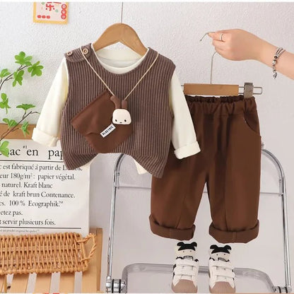 Peluş Çantalı 3'lü Takımı Sıcak Rahat 1 - 5 Yaş - MAKKA