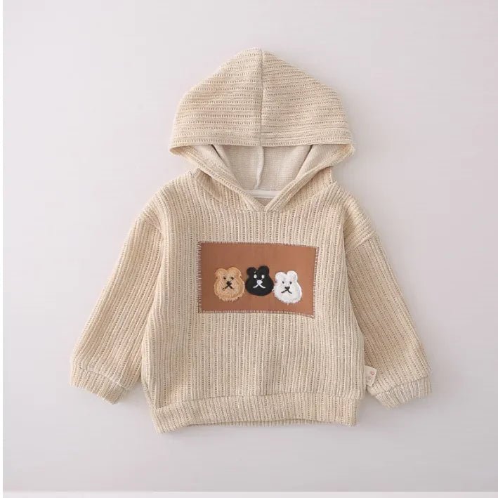 Peluş Kapüşonlu Erkek Çocuk Takımı Kot Pantolonlu Rahat Set - MAKKA