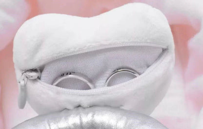 Peluş Yüzük Kutusu Kalp İçi Gizli Bölmeli Hediye - MAKKA