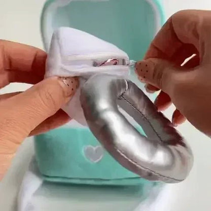 Peluş Yüzük Kutusu Kalp İçi Gizli Bölmeli Hediye - MAKKA