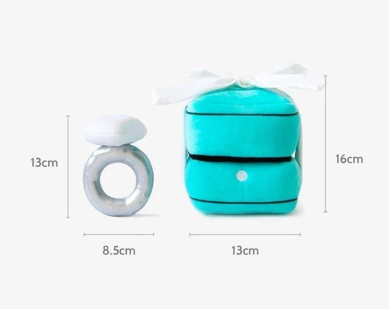 Peluş Yüzük Kutusu Kalp İçi Gizli Bölmeli Hediye - MAKKA