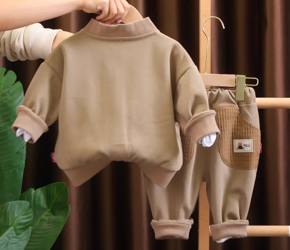 Peluşlu Çocuk Takımı 1 - 6 Yaş 3 Parça Sıcak Rahat - MAKKA