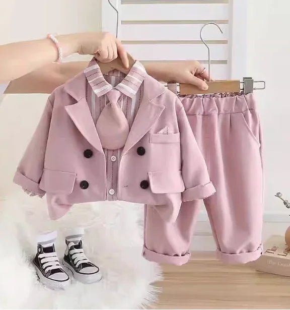 Pembe 3 Parçalı Yumuşak Kız Çocuk Takımı 1–5 Yaş - MAKKA