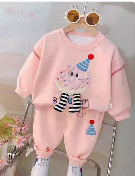 Pembe Kız Çocuk Uzun Kollu Takım 1 - 5 Yaş Konforlu - MAKKA