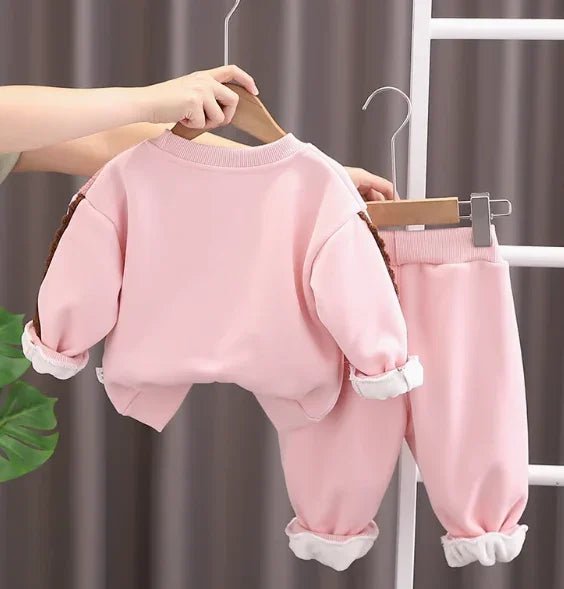 Pembe Pamuklu Kız Çocuk Takımı 1 Yaş 5 Yaş Konforlu Set - MAKKA