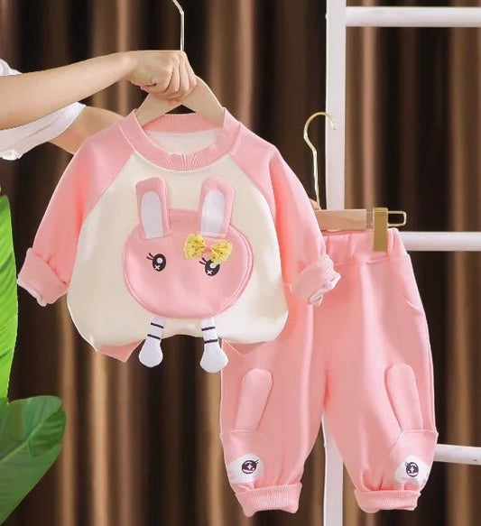 Pembe Uzun Kollu Kız Çocuk Takımı 1 - 6 Yaş Yumuşak - MAKKA