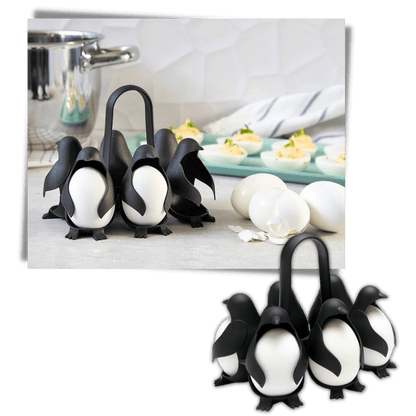 Penguen Silikon Yumurta Tutucu ve Haşlama Kabı Isıya Dayanıklı 6'lı - MAKKA