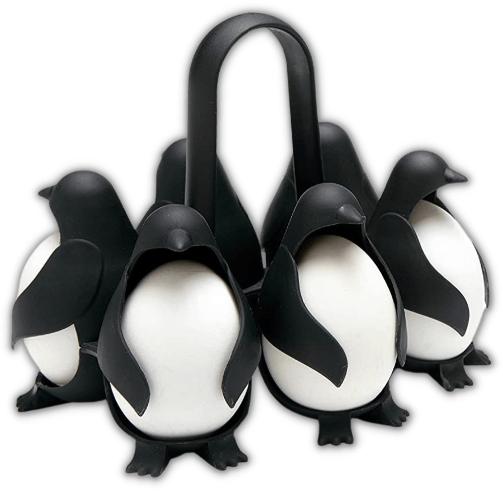 Penguen Silikon Yumurta Tutucu ve Haşlama Kabı Isıya Dayanıklı 6'lı - MAKKA