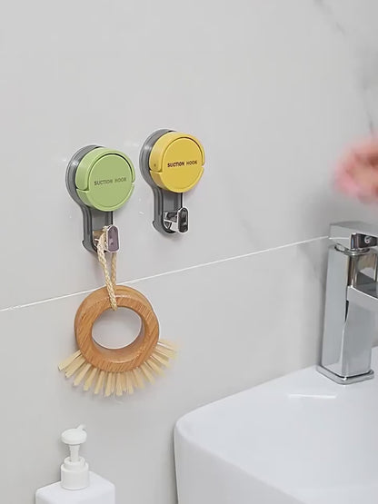 4'lü Güçlü Vakumlu Çok Amaçlı Duvar Askısı Havlu Kupa Tutucu