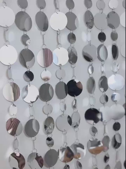 5'li 1 Metre Ayna Pullu Şeritler Parti Düğün Ev Dekoru