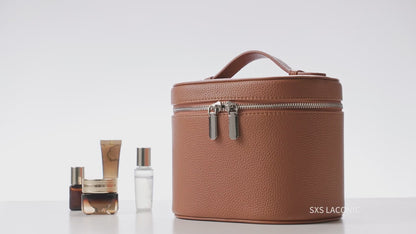 PU Deri Seyahat Makyaj Çantası Bölmeli Organizer Fermuarlı