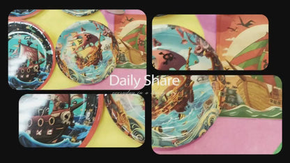 Korsan Temalı 80 Parça 20 Kişilik Parti Servis Seti