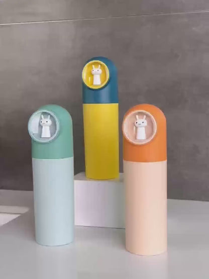 Taşınabilir Karikatür Tavşan Seyahat Diş Fırçası Kılıfı Seti