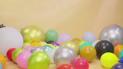 116 Parça Mavi Altın Balon Seti Pullu Yıldızlı Dekorasyon