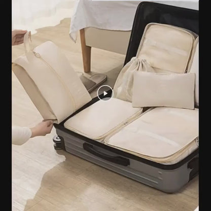 8 Parçalı Seyahat Organizatör Seti Dijital Tuvalet ve Kozmetik Çantaları