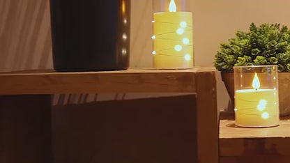 3'lü Uzaktan Kumandalı Alevsiz LED Mum Zamanlayıcılı Ayarlanabilir Parlaklık