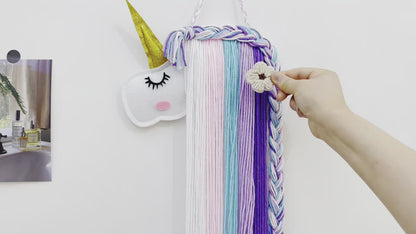 El Yapımı Keçe Hayvan Başlı Duvar Askısı Boho Unicorn