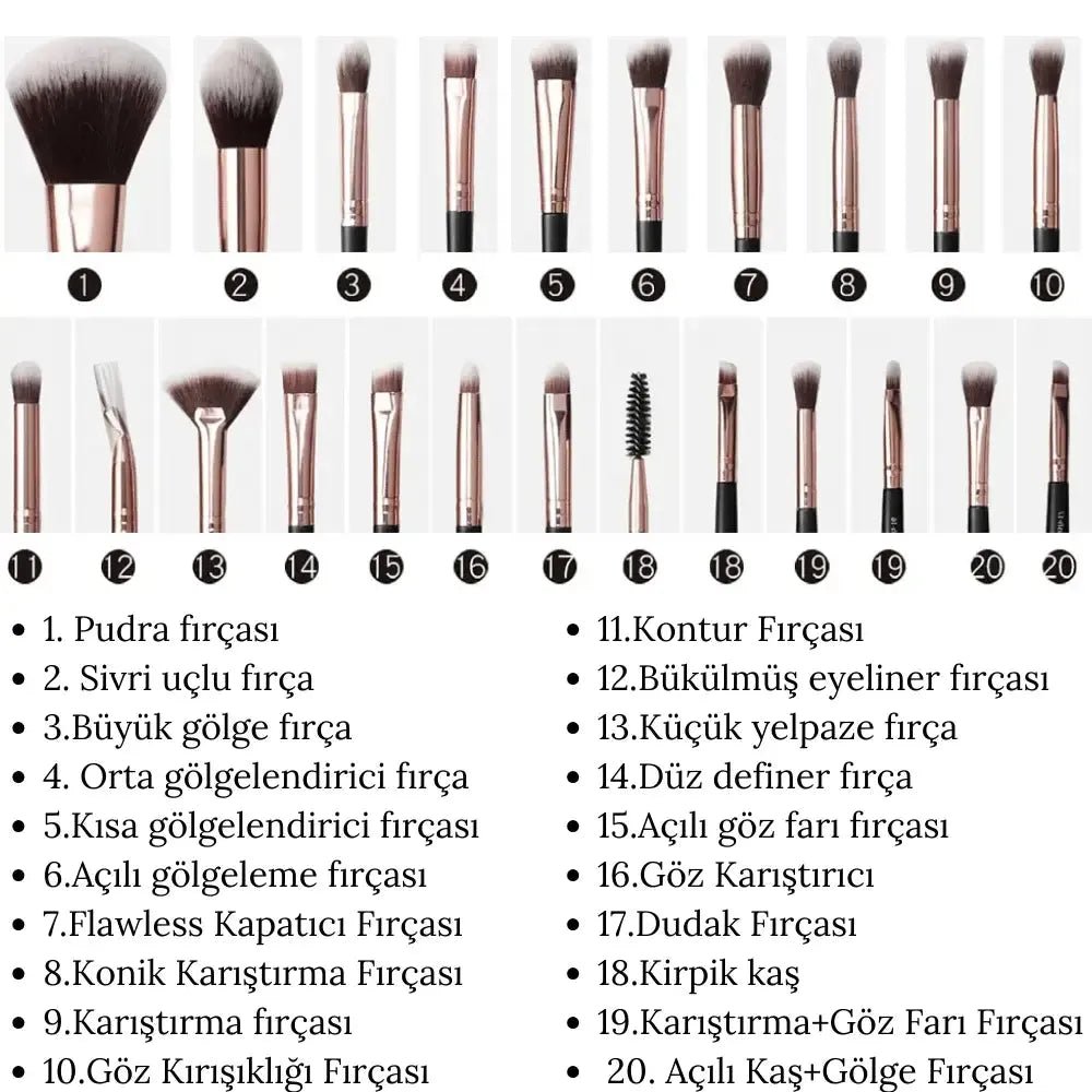 Profesyonel Makyaj Fırçası Seti - MAKKA