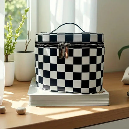 PU Deri Seyahat Makyaj Çantası Bölmeli Organizer Fermuarlı - MAKKA