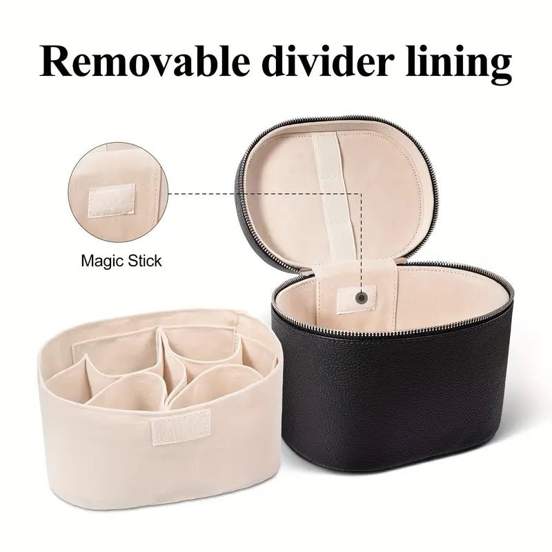PU Deri Seyahat Makyaj Çantası Bölmeli Organizer Fermuarlı - MAKKA