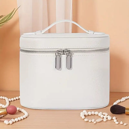 PU Deri Seyahat Makyaj Çantası Bölmeli Organizer Fermuarlı - MAKKA