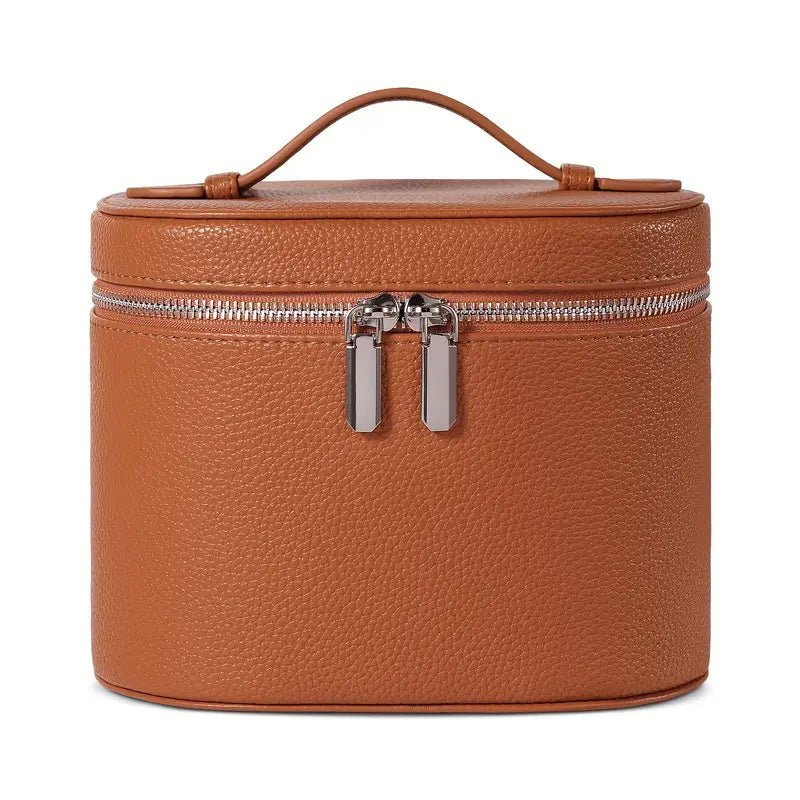 PU Deri Seyahat Makyaj Çantası Bölmeli Organizer Fermuarlı - MAKKA