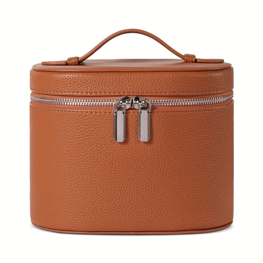 PU Deri Seyahat Makyaj Çantası Bölmeli Organizer Fermuarlı - MAKKA