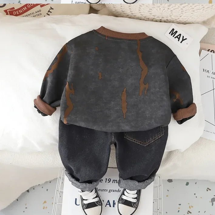 Rahat Sweatshirt ve Jean Pantolon 2'li Takım - MAKKA